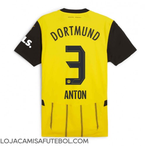 Camisa de Futebol Borussia Dortmund Waldemar Anton #3 Equipamento Principal 2024-25 Manga Curta